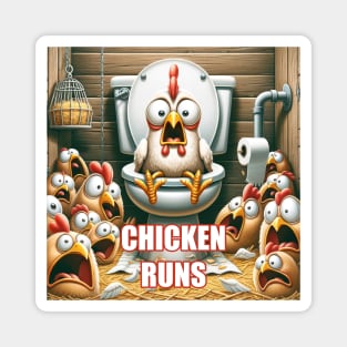 Chicken Runs Magnet