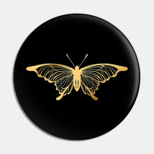 Gold Butterfly Pin