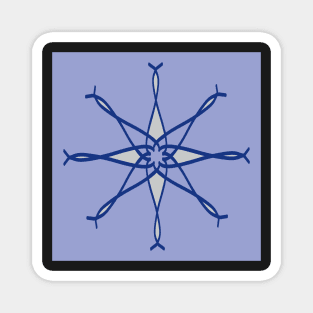 Compass rose - Purple Blue Magnet