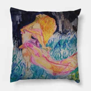 Uniting Flames Fantasy Art Pillow