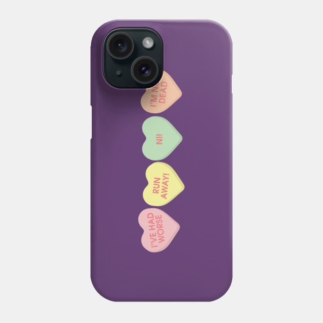 Holy Grail Candy Hearts Phone Case by GloopTrekker