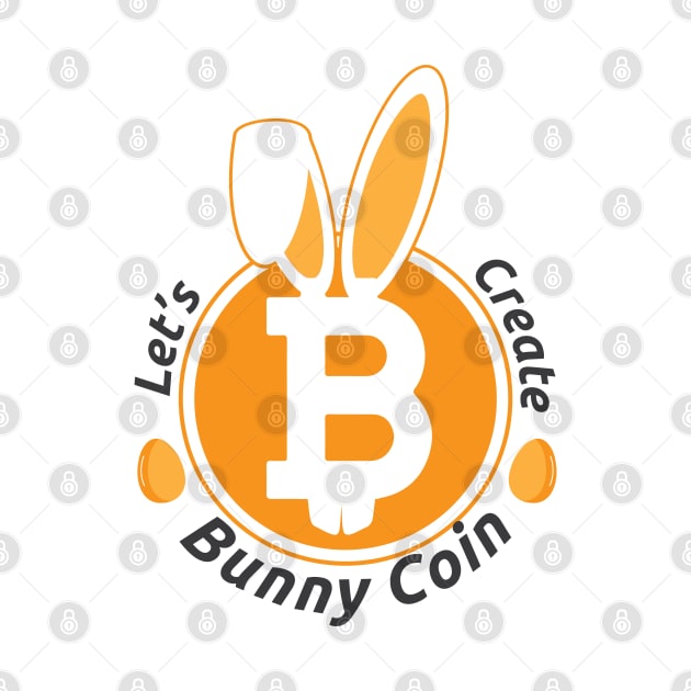 Bitcoin Bunny Coin Funny Easter Egg Cryptocurrency by alltheprints