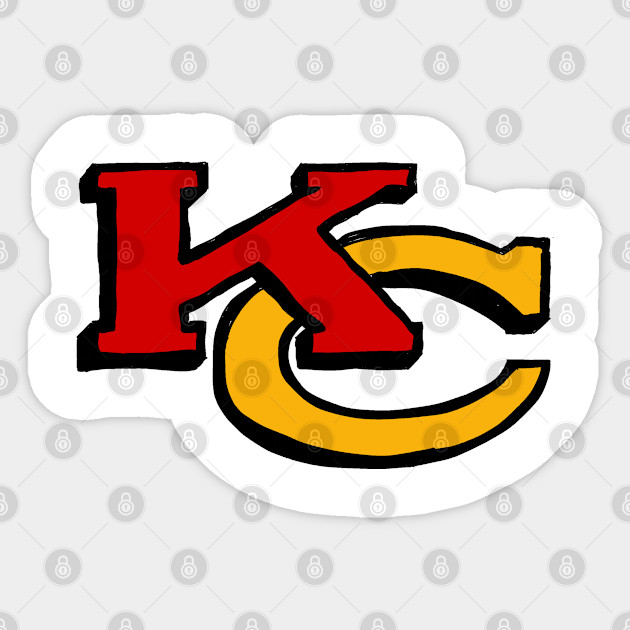 Kansas City Chiefs Hand Drawen Logo Kansas City Chiefs Sticker Teepublic