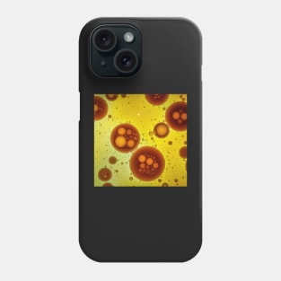 Abstract Yellow and Brown Bubbles in Liquid Phone Case