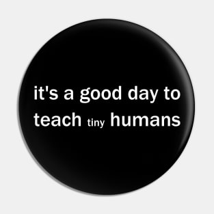 it's a good day to teach tiny humans Pin