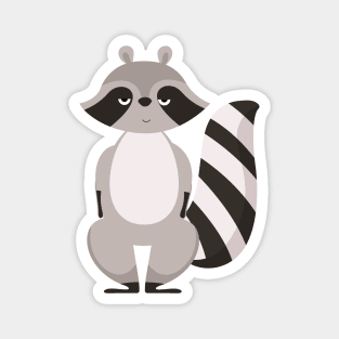 Raccoon character drawing Magnet