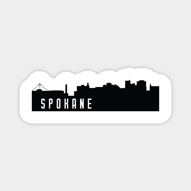 Spokane City Silhouette Magnet by SkySlate