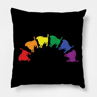 Abstract Pride Dogs Rainbow Pillow