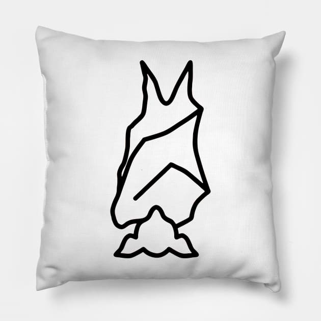 Bat Boys Logo - Black Pillow by Bat Boys Comedy