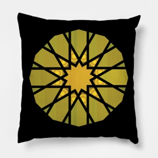 Radiant Starburst: moroccan Geometric Art Pillow