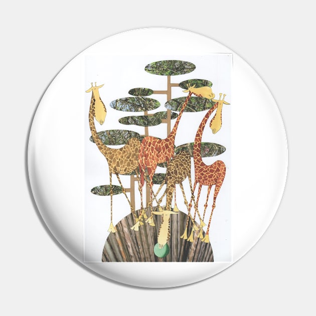 Giraffes at the Watering Hole, number 2. Pin by krisevansart