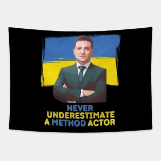 Ukraine President Zelensky Strong Method Actor Tapestry