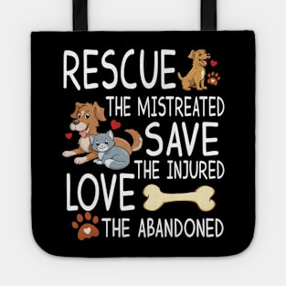 Animal Rights Cruelty Awareness, Cat Dog Rescue, Animal Lover Tote