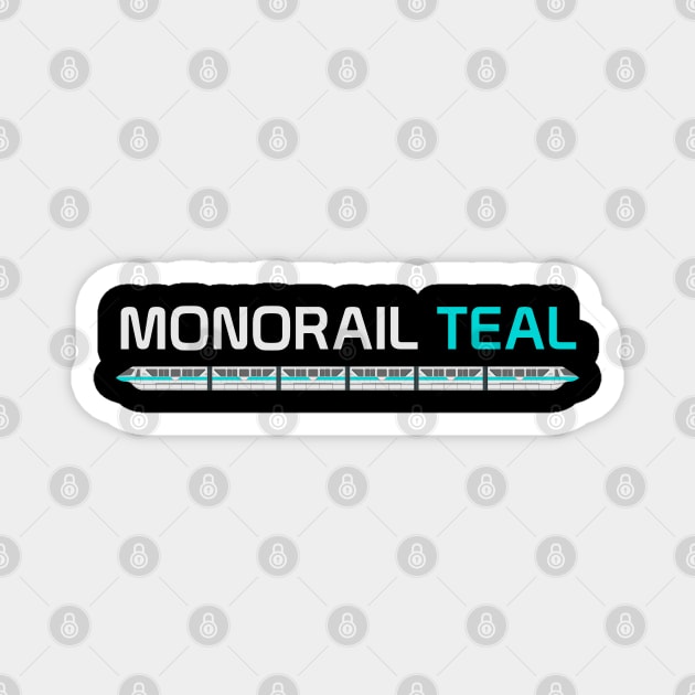 Monorail Teal Magnet by Tomorrowland Arcade