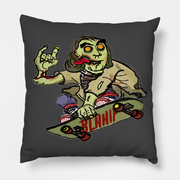 Skate and/or Die Pillow by LittleHorrorPHL