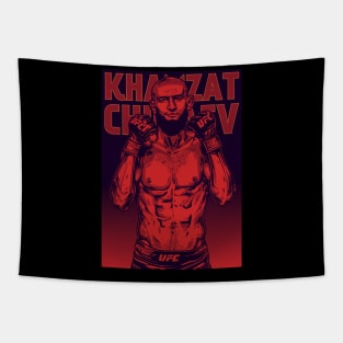 Khamzat Chimaev Pop Art Tapestry