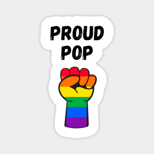 Proud Pop Rainbow Pride T Shirt Design Magnet