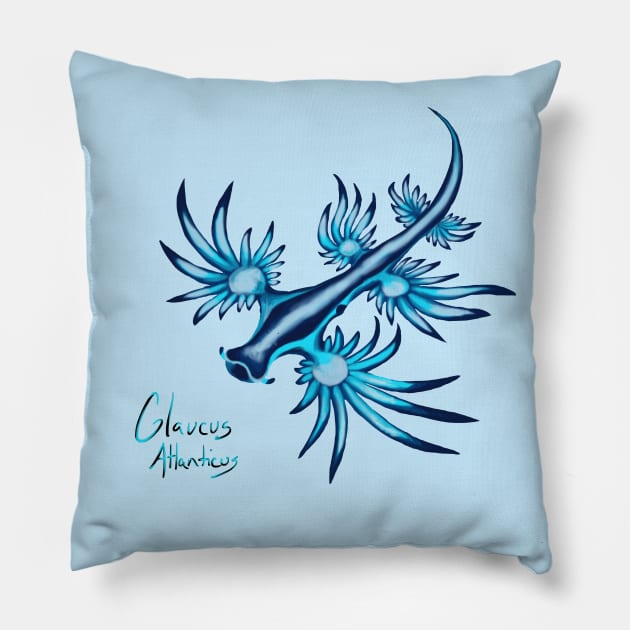 Blue Dragon Pillow by Meganopteryx