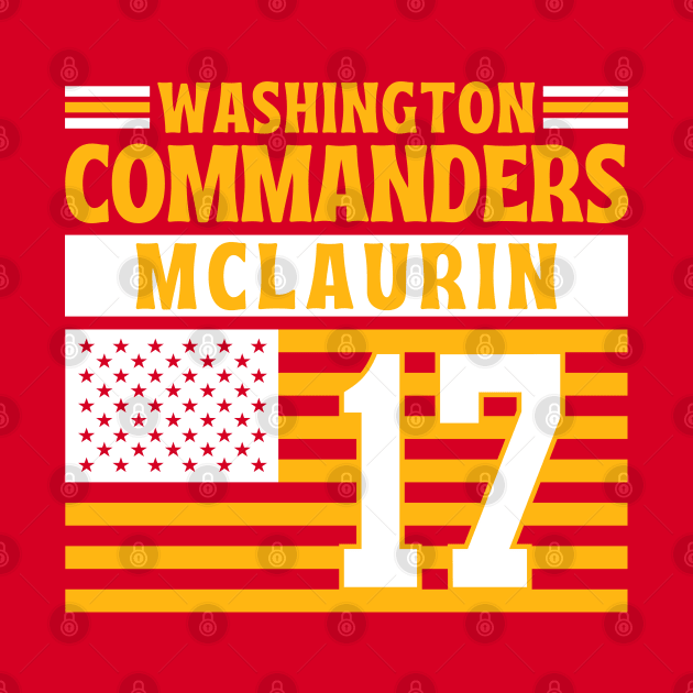 Washington Commanders McLaurin 17 American Flag Football by Astronaut.co