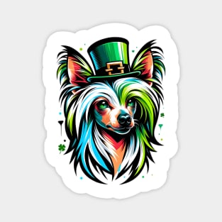 Chinese Crested Celebrates Saint Patrick's Day Magnet