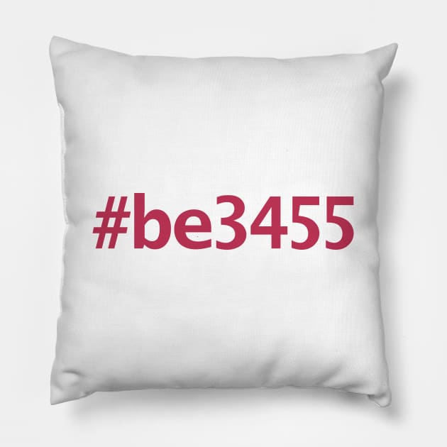 Viva Magenta Hex be3455 Typography Color of the Year 2023 Pillow by ellenhenryart