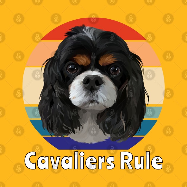 Retro Tri-Colored Cavalier King Charles Spaniel Gifts by Cavalier Gifts