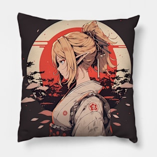 elf samurai Pillow