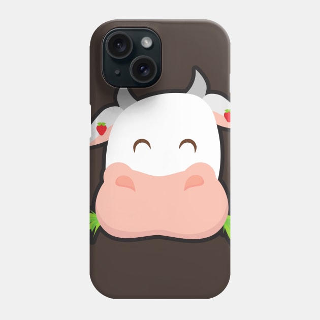 Strawberry Cow Pillow Pet Phone Case by artkilita