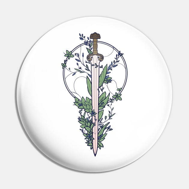 Sword of the Shieldmaiden Pin by njonestees