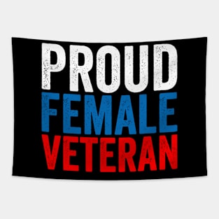 Proud Female Veteran Tapestry