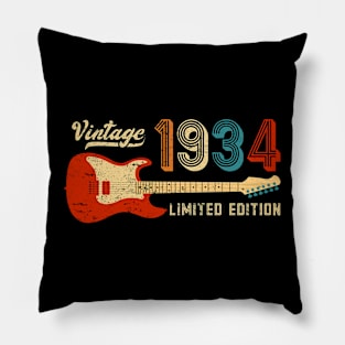 Vintage 1934 Birthday Classic Music Lover Guitarist Pillow