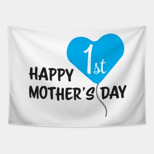 Happy First Mother's day Blue Balloon Tapestry