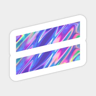 Double Slash, Abstract Colorful Geometric Graphic Design Magnet