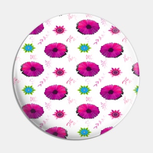 Cute And Beautiful Flowers Seamless Pattern With  pink Color Pin