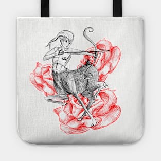 Centaur with roses Tote