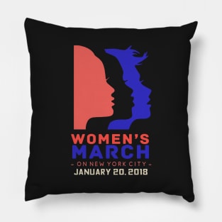 women's march new york city Pillow