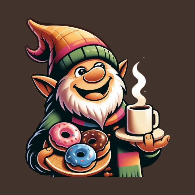 Coffee and Donut Gnome by Donut Duster Designs