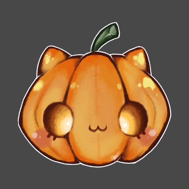 Pumpkin meow by BubblePaw