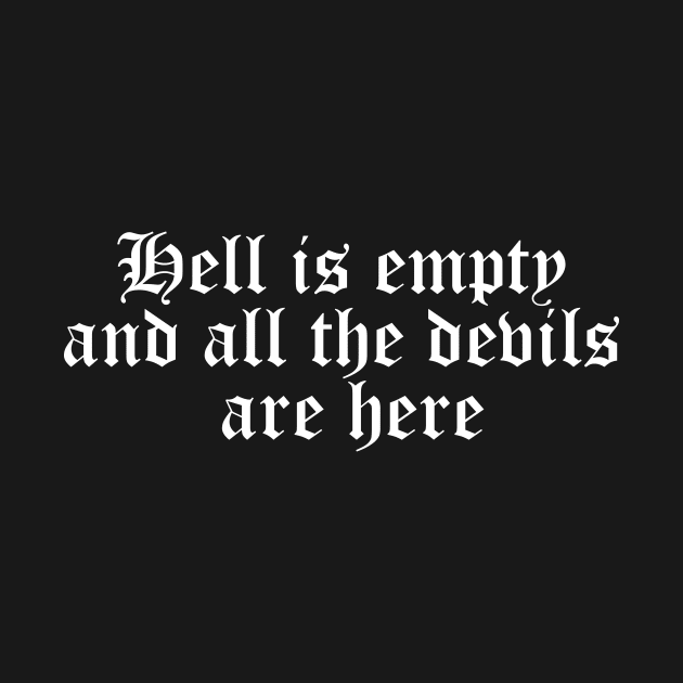 Hell is empty Shakespeare by lkn