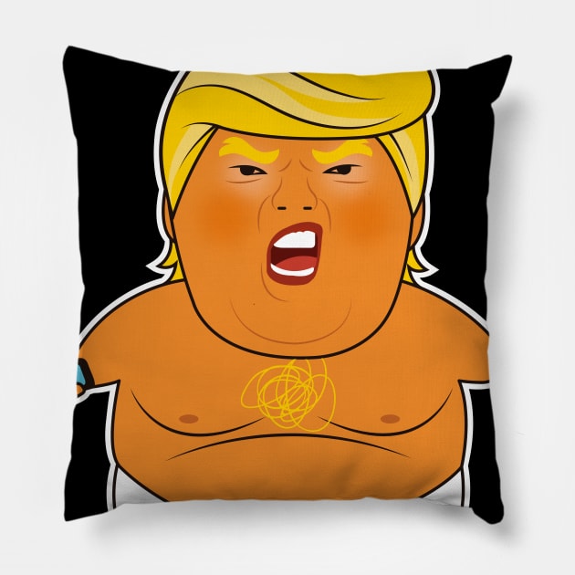 Trump Baby Blimp Not My President Shirt Pillow by B3an!