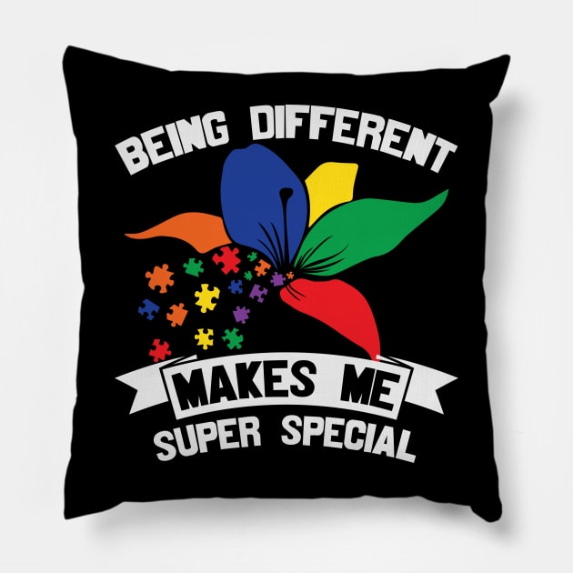 Being Different Makes ME Very Special - Autism Pillow by busines_night