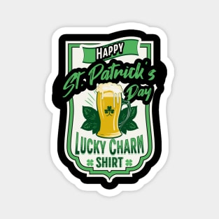 Happy St Patrick's Day Lucky Shamrock Magnet