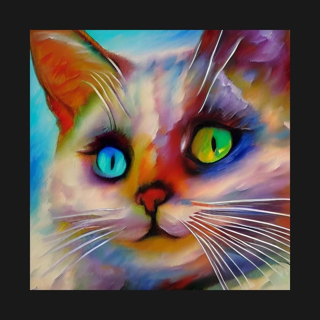 Cat - Multi-Colored Eyes - Heterochromia Iridium by ArtistsQuest