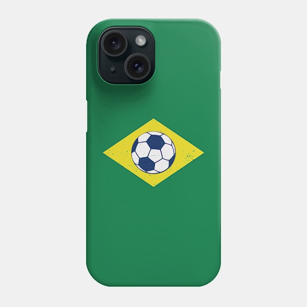 Brazil Soccer Ball Flag Phone Case by Etopix