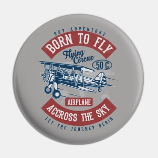 Born to Fly Vintage Design Pin