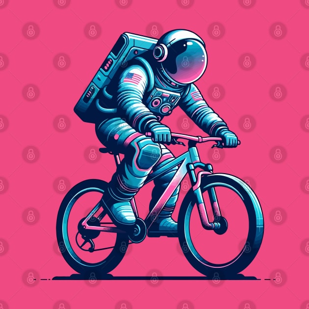 Astronaut riding a bike by Art_Boys