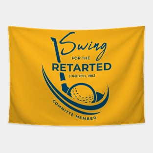 Funny Golf Sayings - Swing For The Retarded Tapestry