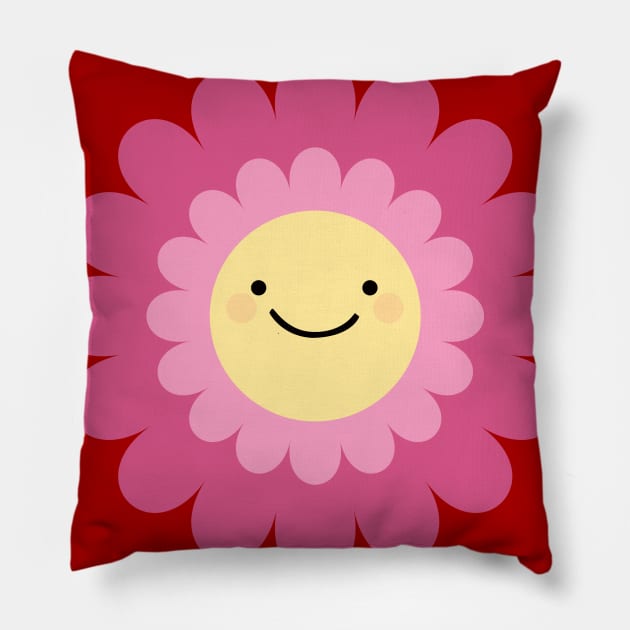 Happy Flower Pillow by ilaamen