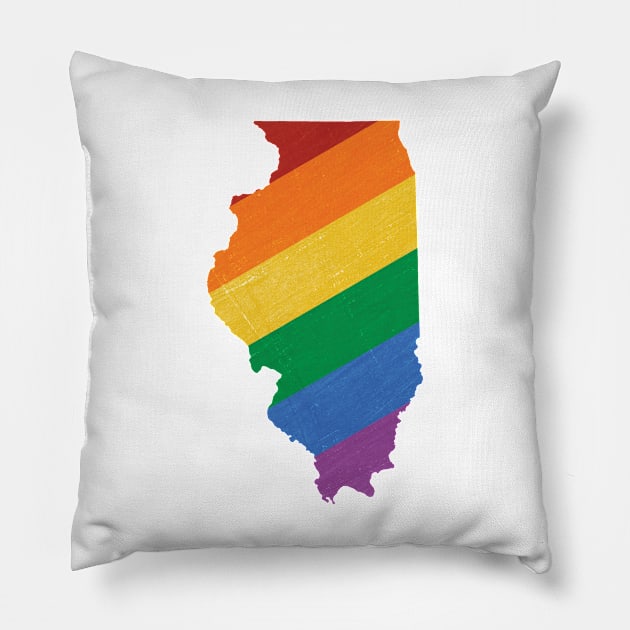 Illinois Pride Pillow by juniperandspruce