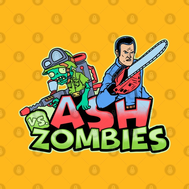 Ash vs Zombies by nazumouse